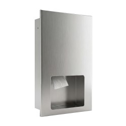 Maxi Toilet Paper Dispenser 400 m Built-in Stainless Steel Vandal-Resistant Rear Load