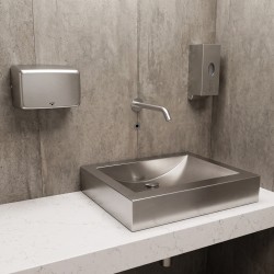 Stainless steel rectangular sink, contemporary design countertop mounted Stainless steel rectangular sink, contemporary design countertop mounted