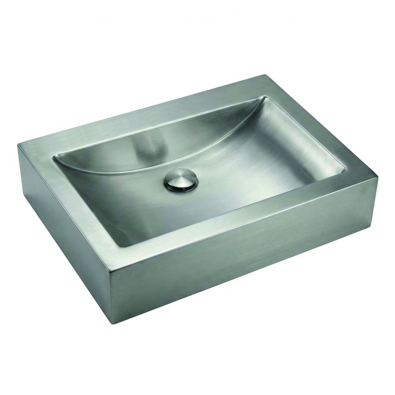 Rectangular stainless steel sink, countertop or wall-mounted Rectangular stainless steel sink, countertop or wall-mounted