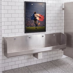 Urinoir mural inox antivandalisme avec rinçage automatique individuel par utilisateur Urinoir mural inox antivandalisme avec rinçage automatique individuel par utilisateur