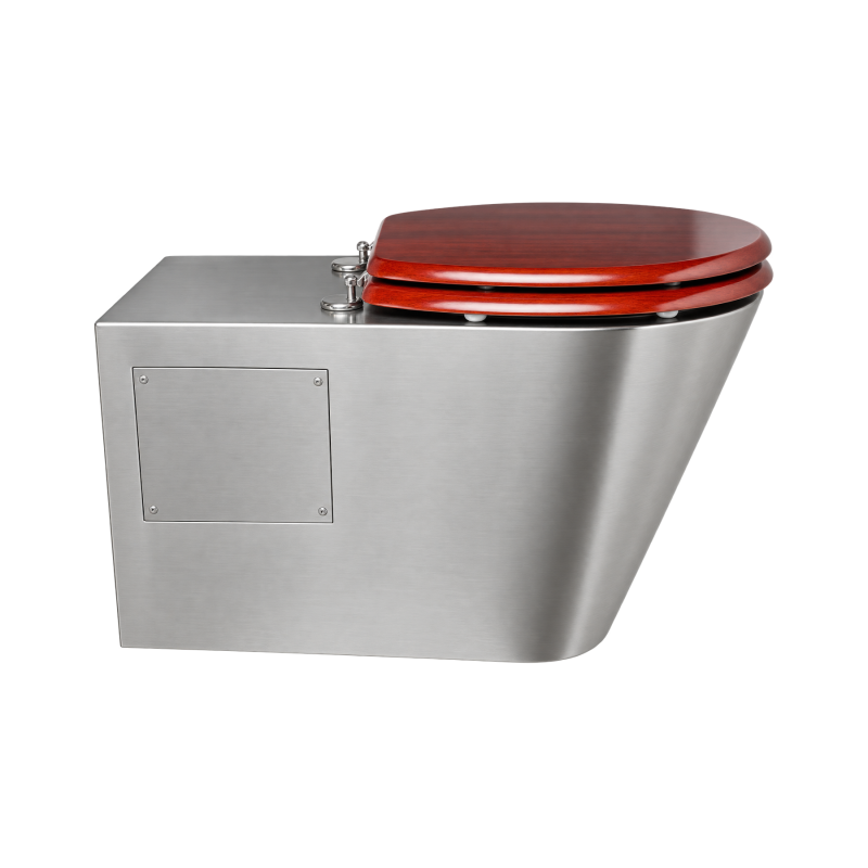 Inodoro de montaje de suelo inox antivandalismo ULTIMA con trappe lateral