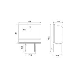 Plan urinoir automatique 1 place Plan urinoir automatique 1 place