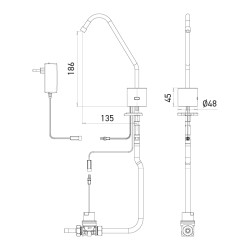 Automatic contactless fountain faucet COOL without contact mains dimensions Automatic contactless fountain faucet COOL without contact mains dimensions