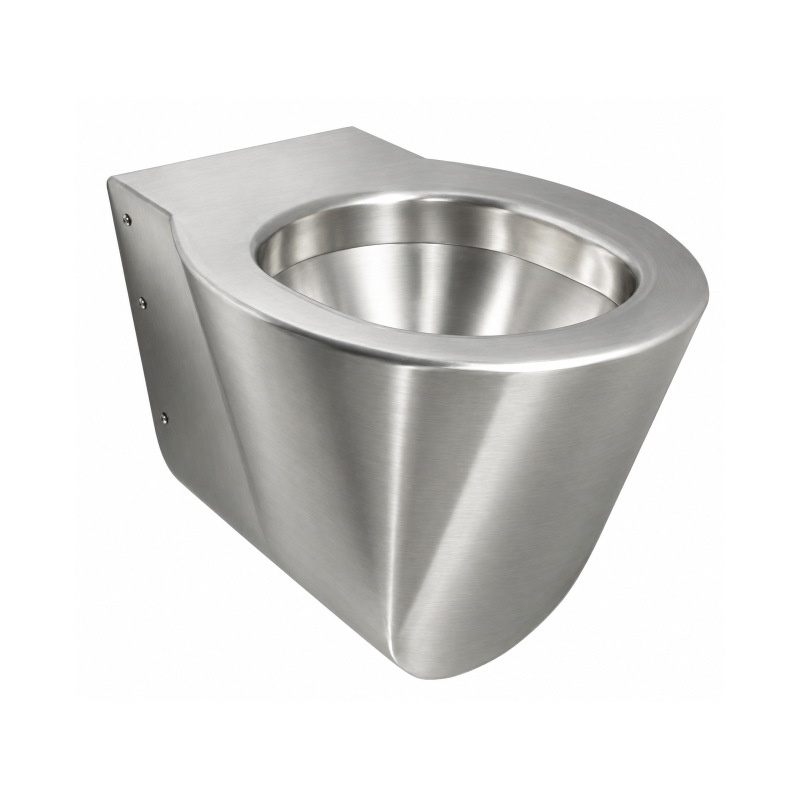 OPTIMA brushed stainless steel wall-hung toilet OPTIMA brushed stainless steel wall-hung toilet