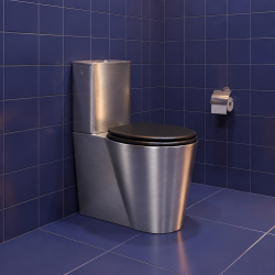 OPTIMA stainless steel toilet with brushed tank for public restrooms