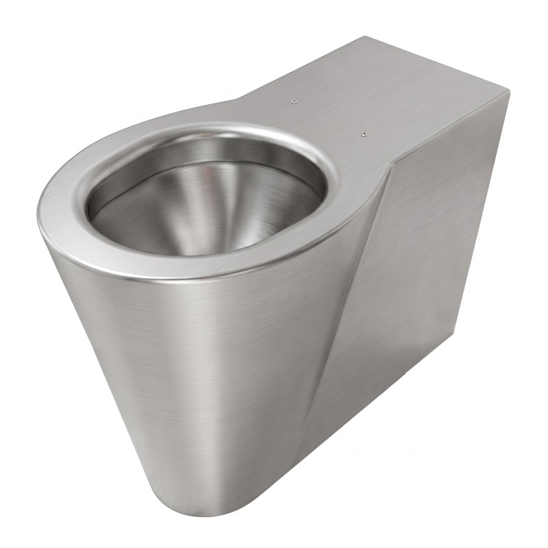 Raised accessible toilet OPTIMA brushed stainless steel floor-mounted Raised accessible toilet OPTIMA brushed stainless steel floor-mounted