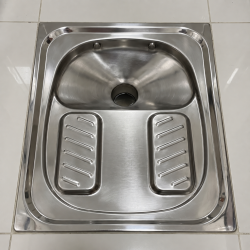 Stainless steel vandal-resistant squat toilet for public restrooms and facilities Stainless steel vandal-resistant squat toilet for public restrooms and facilities