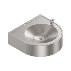 Fontaine à boire murale inox PMR, entièrement fermée