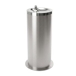 Fuente de agua de pie en acero inoxidable con grifo automático sin contacto