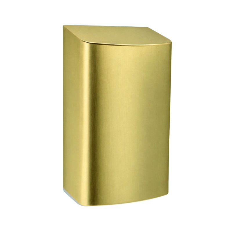 Compact matt gold PVD hand dryer POCK'AIR