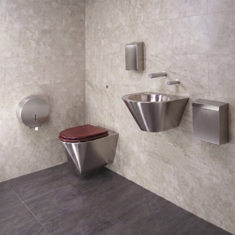 Secamanos POCK’AIR compacto instalado en sanitarios públicos