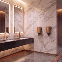Secamanos elegante POCK’AIR acabado PVD cobre para sanitarios colectivos o de alta gama