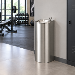 Fontaine réfrigérée inox avec robinet rince-bouche pour boire ou remplissage de verre