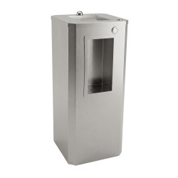 Fontaine à boire antivandalisme sur pied en inox AISI 304 brossé, réf. FB-010
