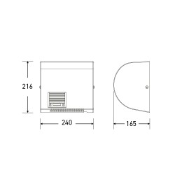 Dimensions of low-noise stainless steel hand dryer Dimensions of low-noise stainless steel hand dryer