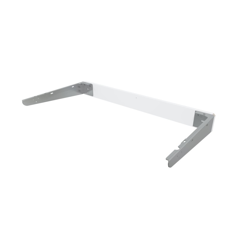 Support mural pour plan-vasque en cadre U, deux consoles grises et traverse blanche à fixer 900 mm Support mural pour plan-vasque en cadre U, deux consoles grises et traverse blanche à fixer 900 mm