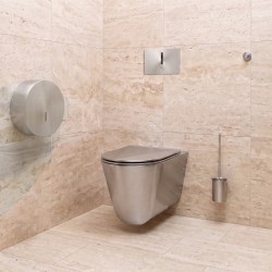 Abattant WC double métallique design avec amortisseur Abattant WC double métallique design avec amortisseur