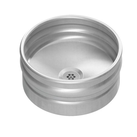 Lavabo à poser inox design fût de bière