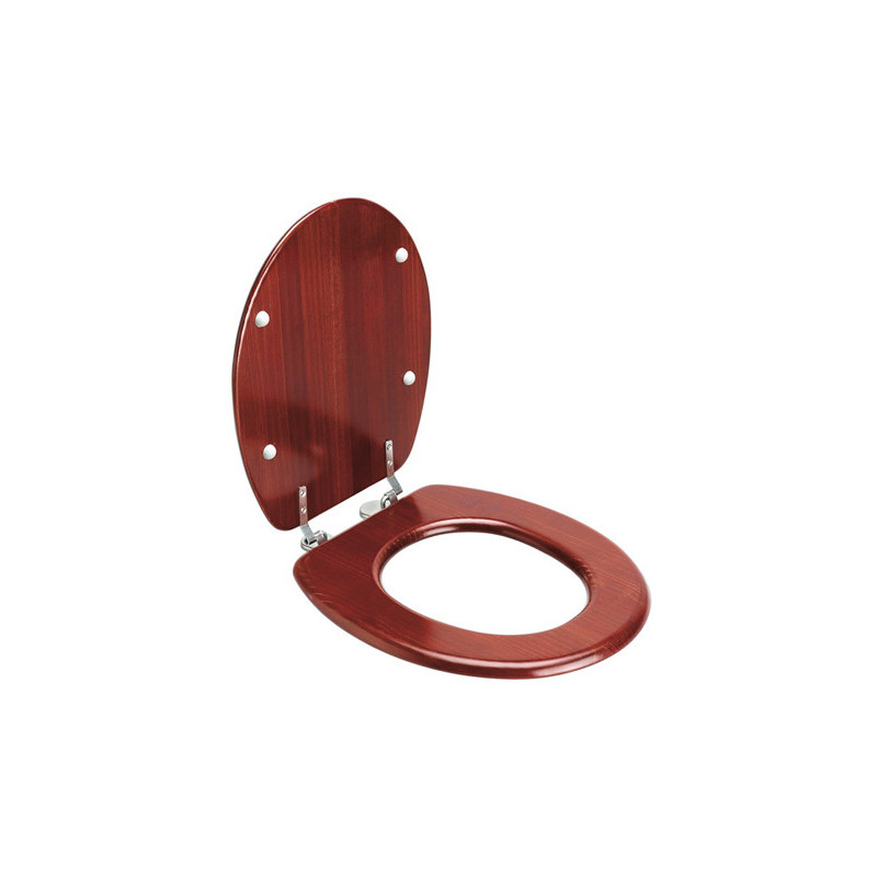 Photo Mahogany wooden finish toilet lid WC-M