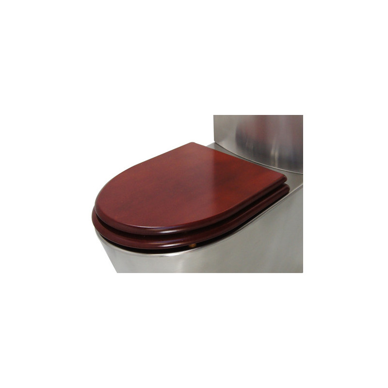 Photo Mahogany WC wooden aspect toilet seat and lid WC-MD