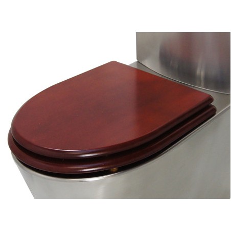 Abattant WC aspect bois acajou