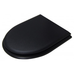 Black toilet seat with lid