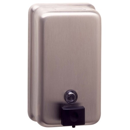Distributeur savon mural inox vertical VEGA finition brossé