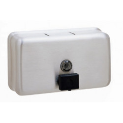 Miniature-1 Horizontal soap dispenser VEGA on bracket brushed finish BO-2112