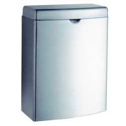 Miniature-1 Small waste bin in stainless steel for women's hygiene with a lid BO-270