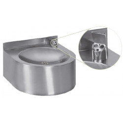 Drinking fountain automatic stainless steel wall mounted for collectivities touch free