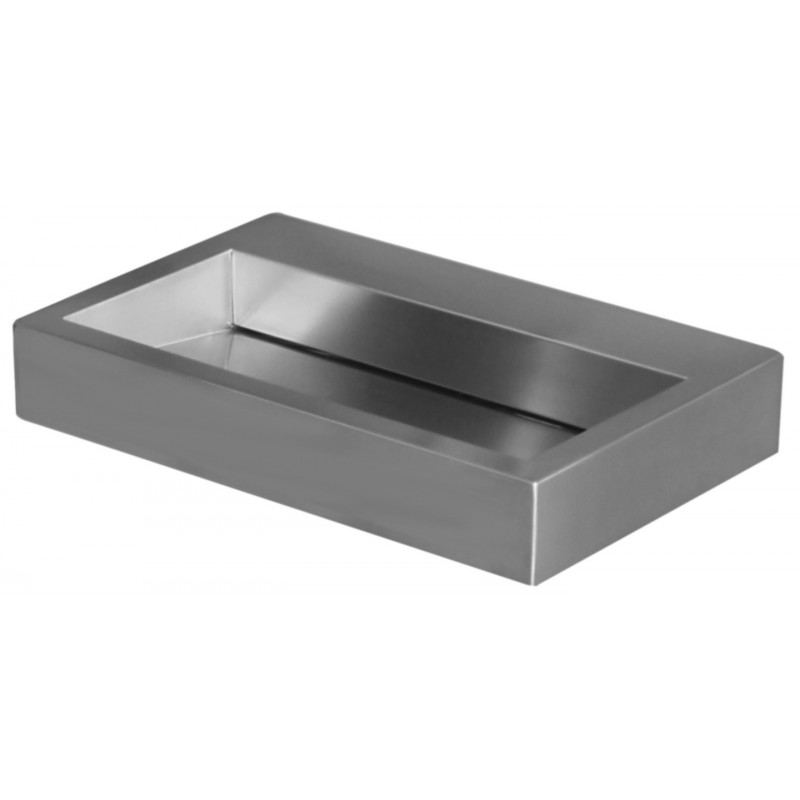 Photo Wash basin stainless steel design with invisible emptying L-114-S