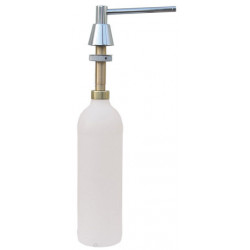 Liquid soap pump recessed brushed or polished finish
