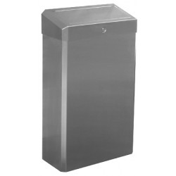 Miniature-2 Waste receptacle wall or to be placed on floor stainless steel with PUSH cover automatic closure MKS-201