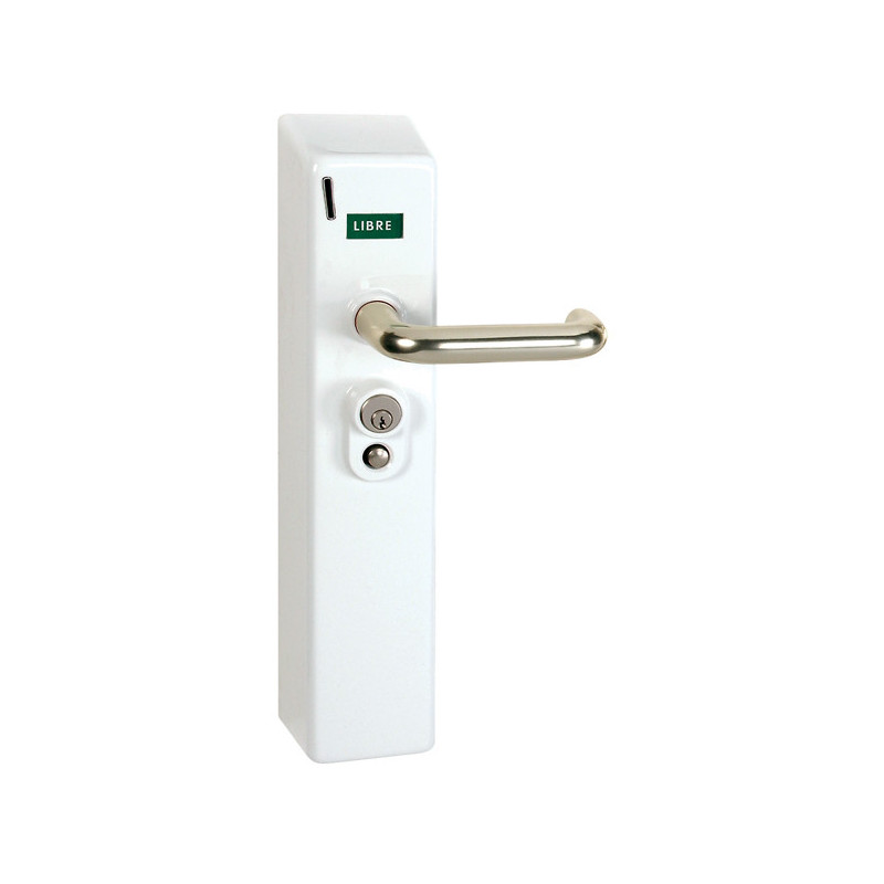 Poignée de porte avec serrure et clé, serrure de poignée de porte  intérieure et poignée de porte de salle de bain, serrure de porte en acier  inoxydable satiné (taille de verrouillage 70mm)