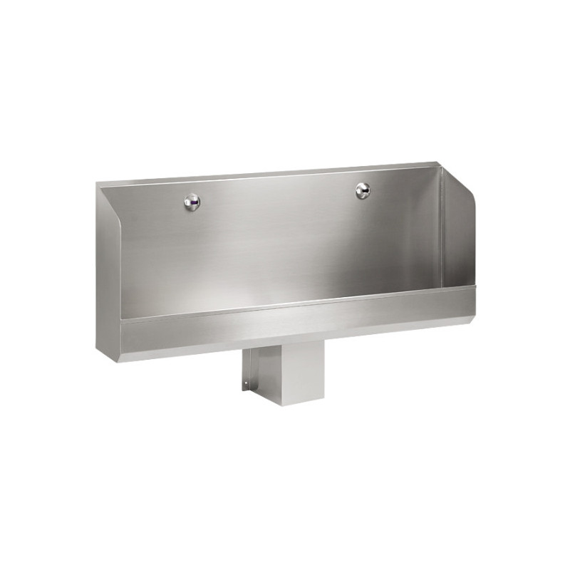 Bk Resources Stainless Steel 48 Urinal with Wall Mount Design