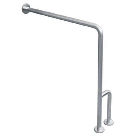Barre d'appui inox fixation sol et mur