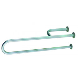 Grab bar in stainless steel with reinforced mural