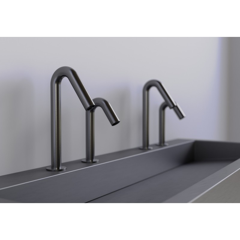 Touch free faucet water and soap ONE concealed detection