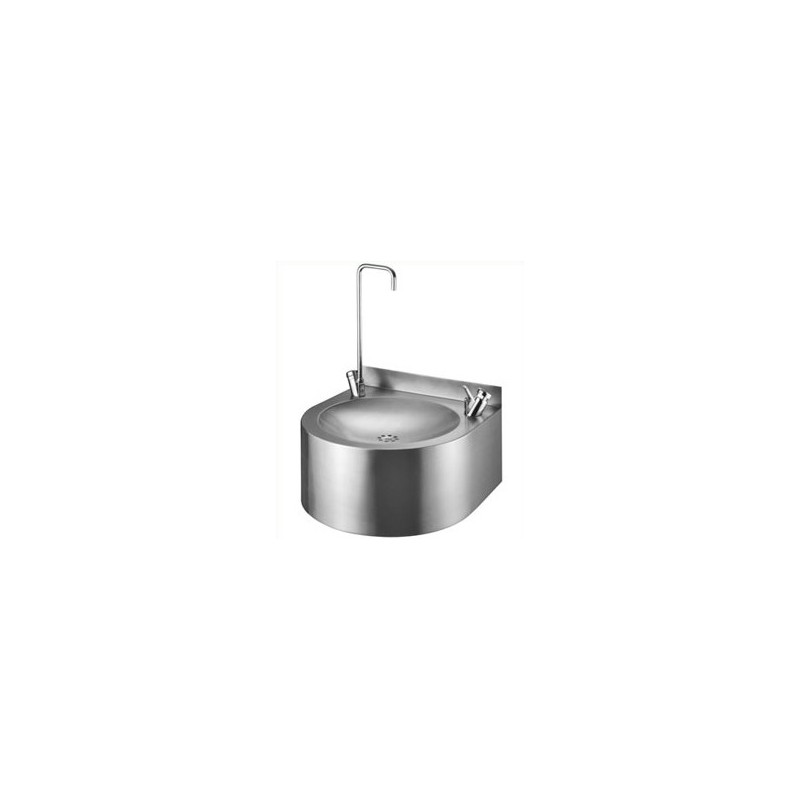 Drinking fountain suspended high spout filling bottle