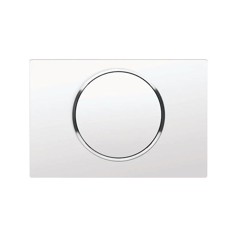 Placa de inodoro blanca de un solo toque