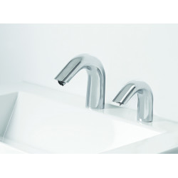 Automatic washbasin faucet ALLURE DS, water and soap set