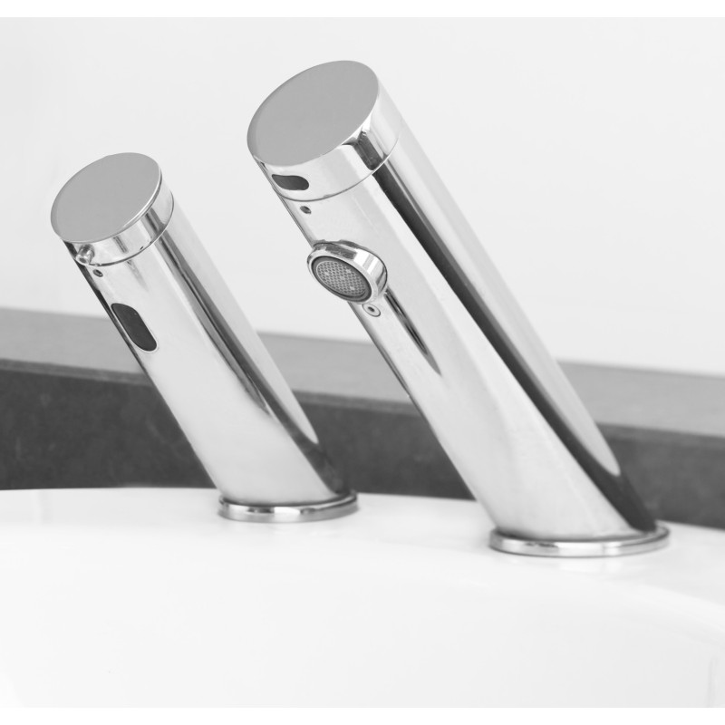 Robinetterie lavabo électronique design AKWA eau et savon