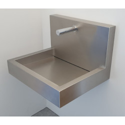 Miniature-1 Wash basin stainless steel wall hung design invisible emptying for faucet  mural integrated L-114-D