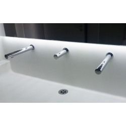 Miniature-2 Grifos automáticos profesionales de pared para lavabo agua AKWALINE y jabón RONDEO RES-140