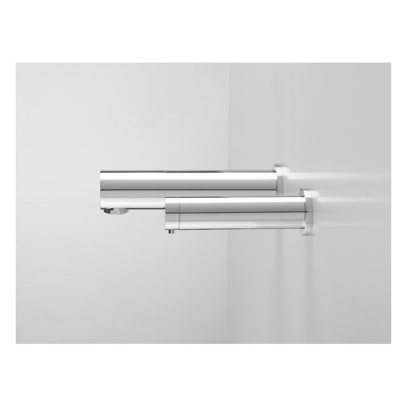 Grifo automático de pared para lavamanos RONDEO XS caño corto para agua y jabón