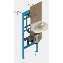 Lavabo con grifo electrónico de pared integrado RONDEO