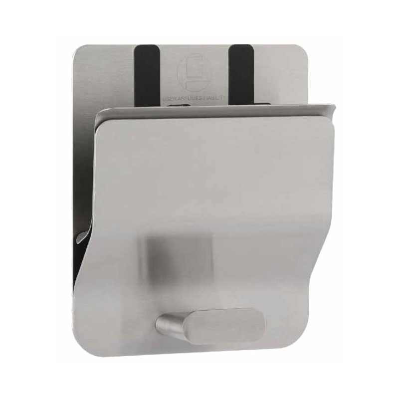 Porte manteau, sac et tablette mural inox