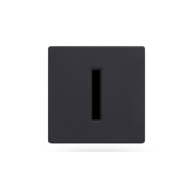 Photo Electronic recessed urinal valve in matte black DUS-50-N