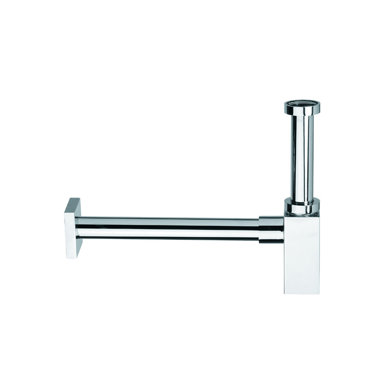 Photo Sifón de lavabo de diseño cuadrado y cromado BS-4