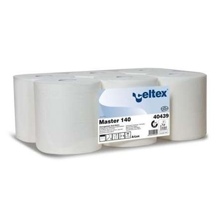 Essuie-mains bobines non pré-découpées, pack de 6